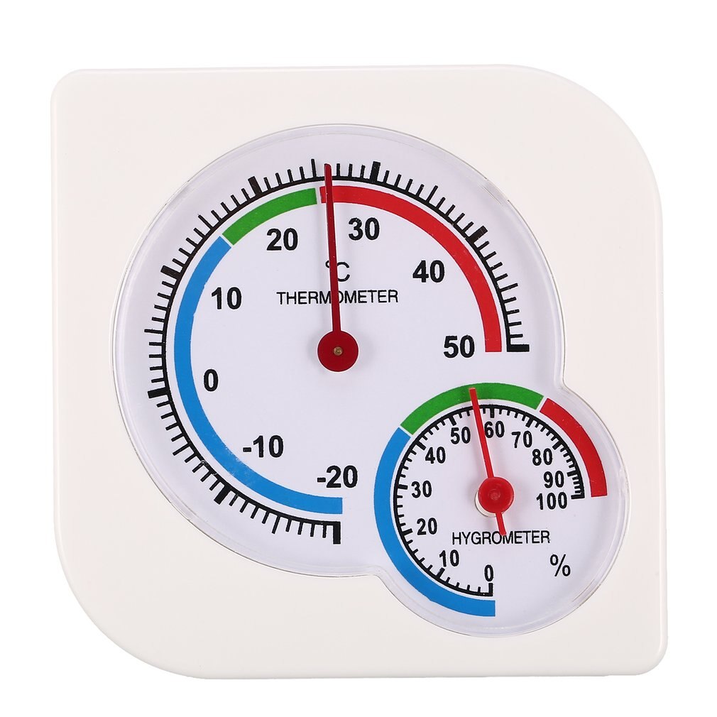 Användbar vit minitermometer för förskola babyhus rum våthygrometer  -20 ~ 50 grader c temperaturmätare för inomhusbarn
