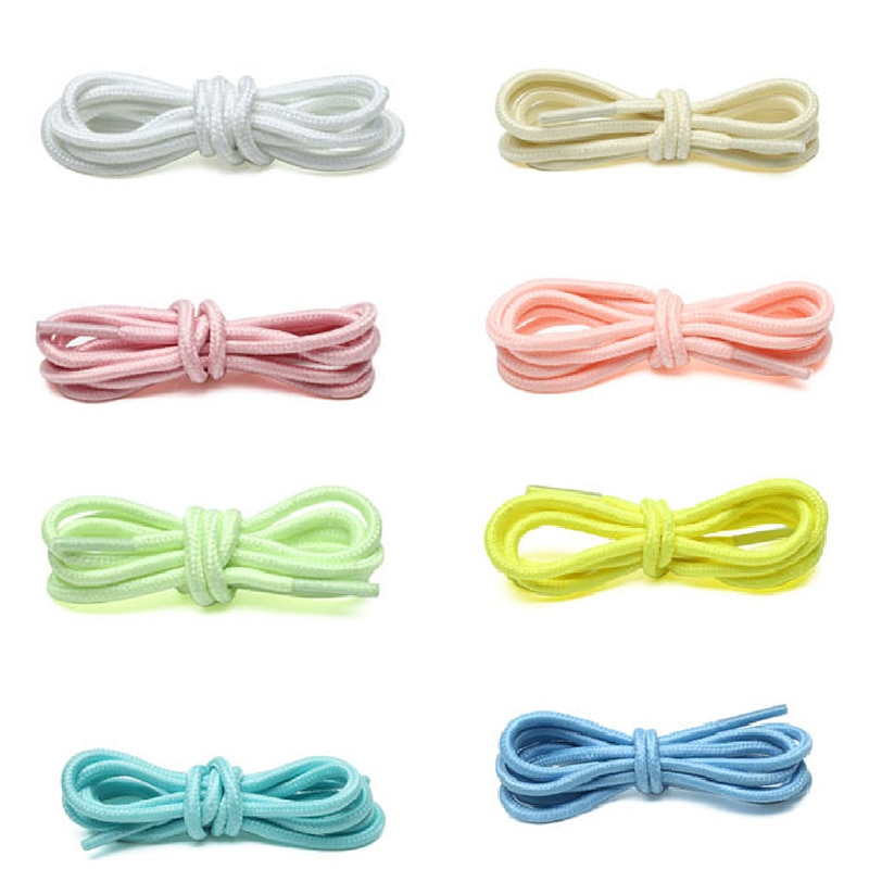 1 Paar Lichtgevende Schoenveters Ronde Sneakers Schoenveters Canvas Veters Glow In De Donkere Nacht Kleur Fluorescerende Schoenveter 80 Cm