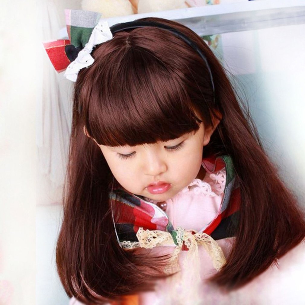 Lovely Adorable Boys Girls Hair Wig Full Head Children Wigs Cute Kids Daily Wearing Hairpiece For 5-10 Years Old: 15