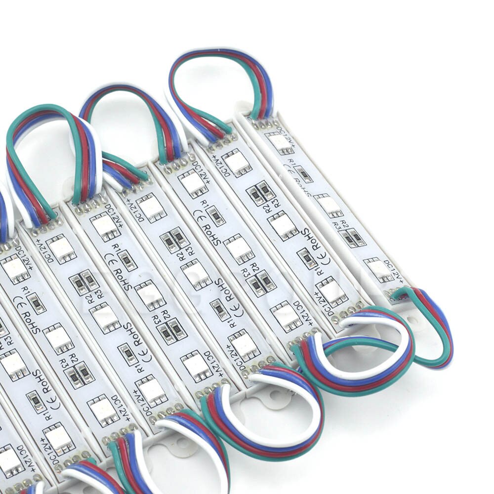 Led Modules Licht Rgb Smd 5050 3LED DC12V Waterdichte Store Front Strip Lamp Reclame Teken Module Lichten Ultrabright Rgb Kleur