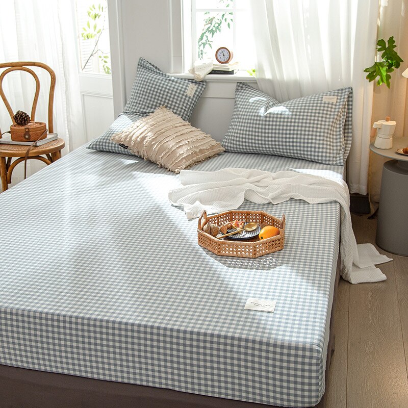 Lakens Thuis Katoenen Hoeslaken Koningin Koning 150X200 180X200Cm Matras Cover Voor Kids Volwassenen dubbele Enkele Maat Geen Kussensloop: 3 / 180X200X25cm