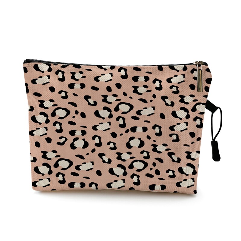 Kosmetyczka Case kobiety kosmetyczka moda wzór w cętki Zebra paski nastolatek dziewczyny panie kosmetyki makijaż woreczki organizator: Czerwony
