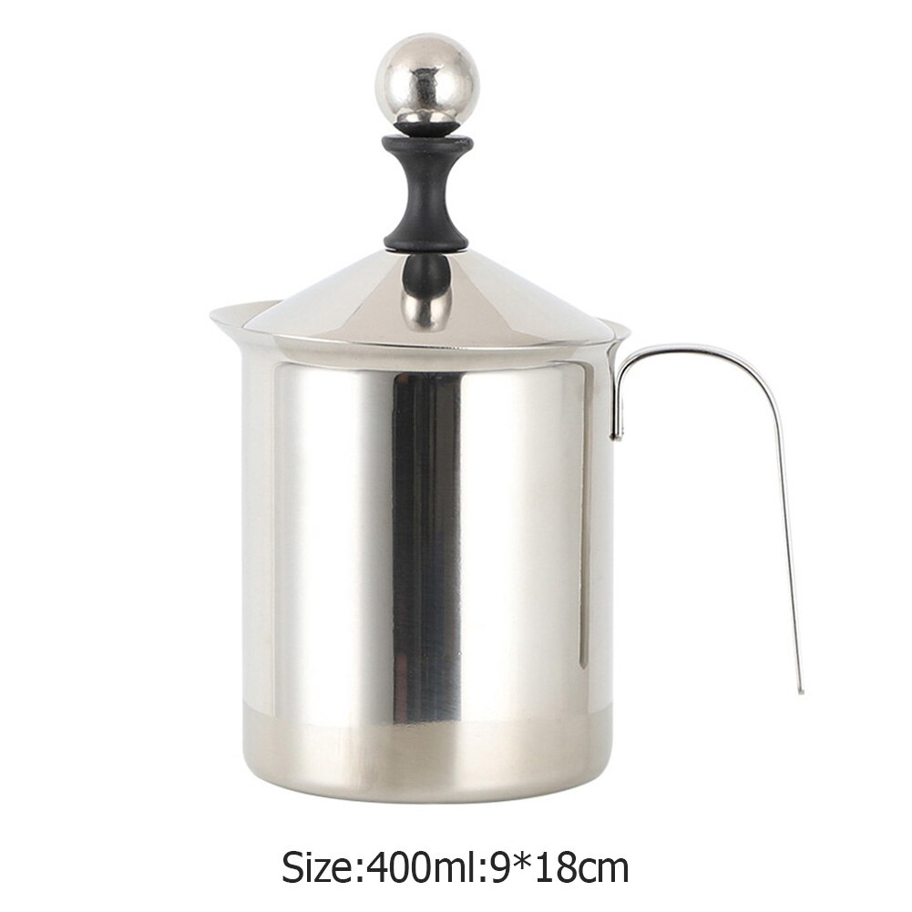 400/800ML Offre Spéciale manuel mousseur à lait en acier inoxydable cappuccino lait mousse maille café mousseur crémier appareil de cuisine