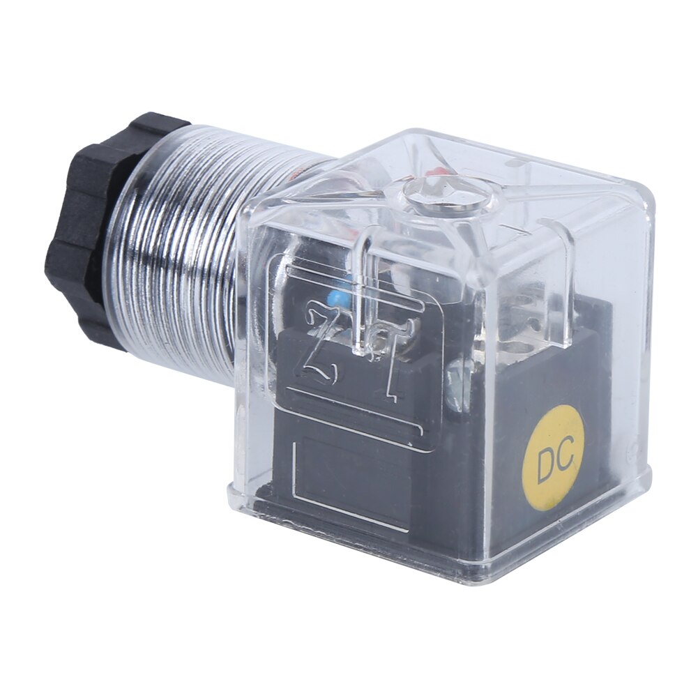 Tapón de bobina de solenoide, válvula hidráulica, voltaje transparente, Universal, DC24, 5 uds.
