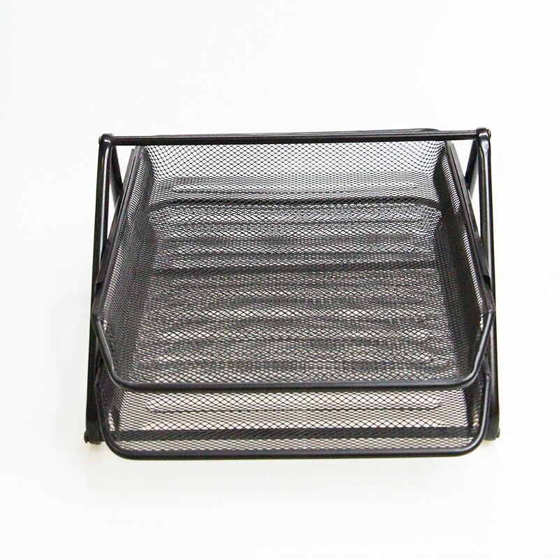 Office Filing Trays Holder A4 Document Letter Paper Wire Mesh Storage 2 Tiers