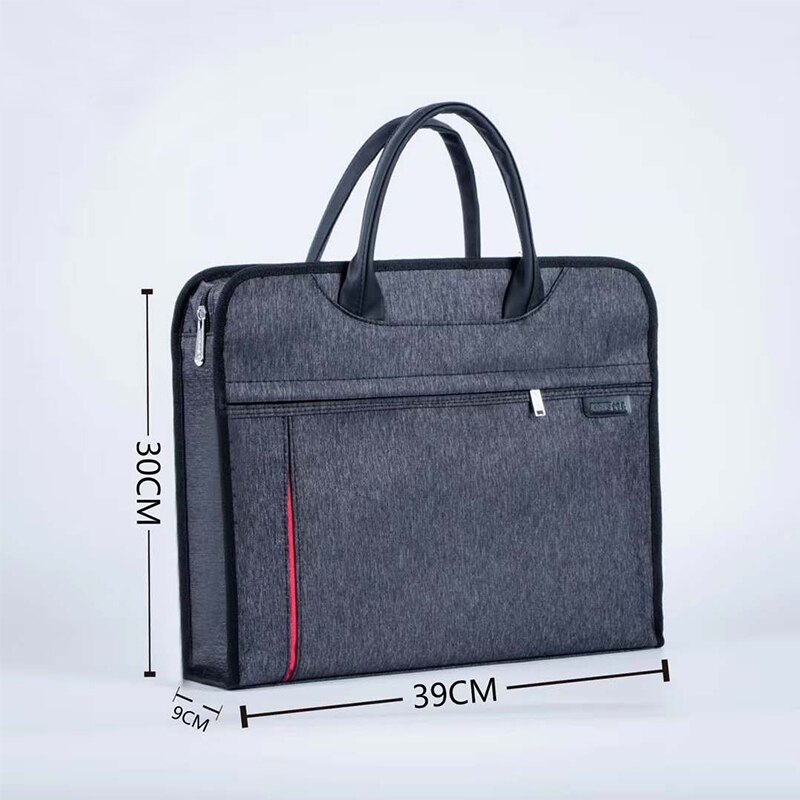 Oxford Canvas Bestand Tas Waterdicht Grote Capaciteit A4 Rits Conferentie Handtas: Default Title