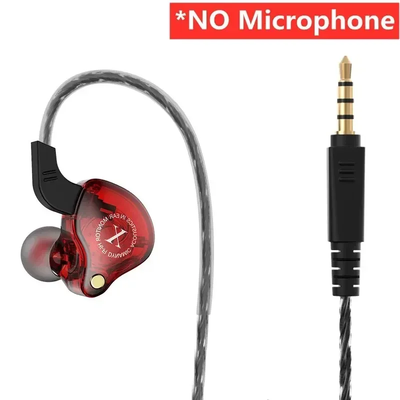 Gamer-Écouteurs filaires dynamiques X2, écouteurs HiFi, écouteurs RapBass, écouteurs intra-auriculaires, moniteur de jeu, casque antibruit sport, micro: WHITE