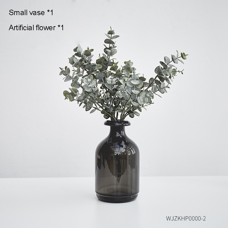 Nordisk glass vase svarte blomstervaser boligdekorasjon tilbehør stue dekor vase dekorasjon husholdning gjennomsiktige vaser: Kombinasjon h