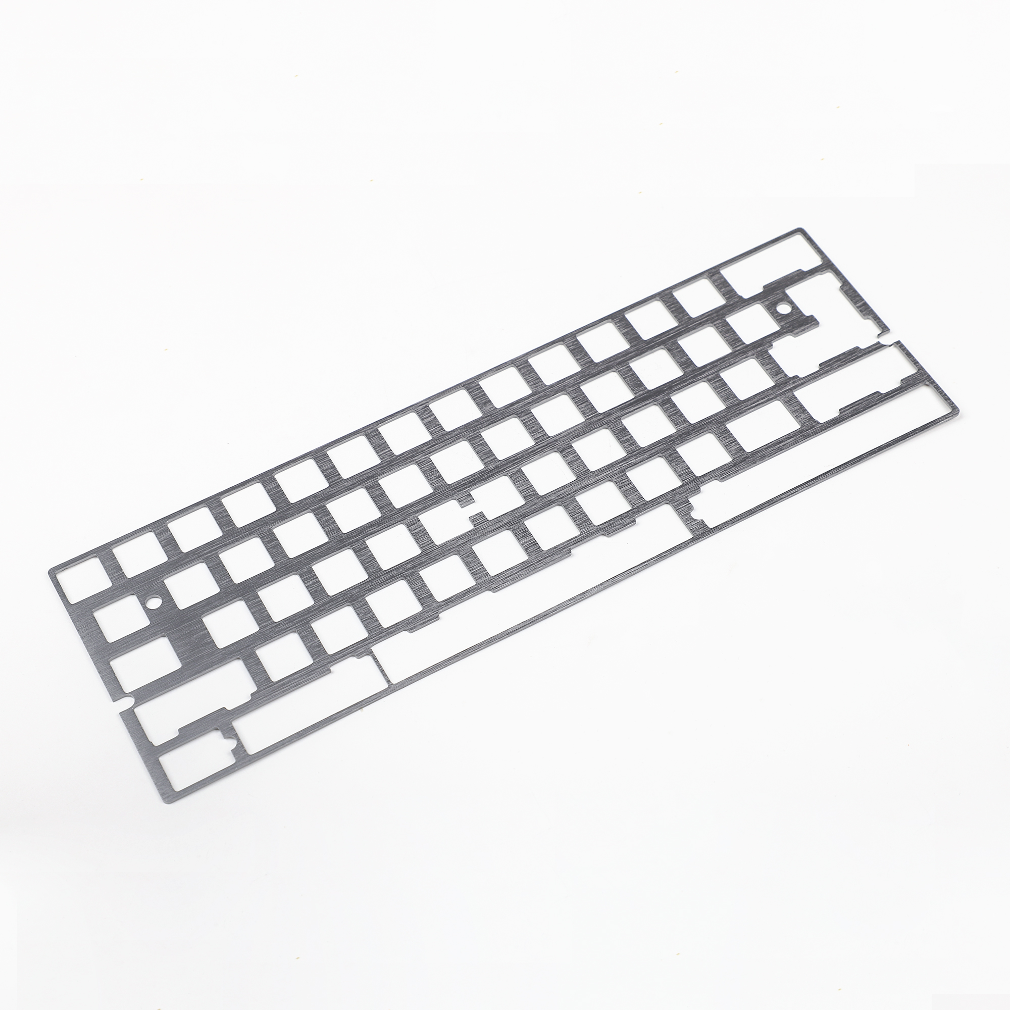 60% 61 64 Minila Universal Aluminum Brass Steel Positioning Board Plate For DZ60 GH60 XD64 Bface YD64MQ DIY Mechanical Keyboard: GRAY