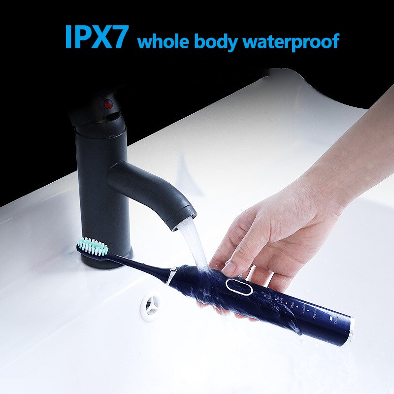 Sonic Electric Toothbrush 5 modes and 15 gears USB Charger Adult timer Brush Tooth Brushes 10 Replacement Heads Teeth Whitening