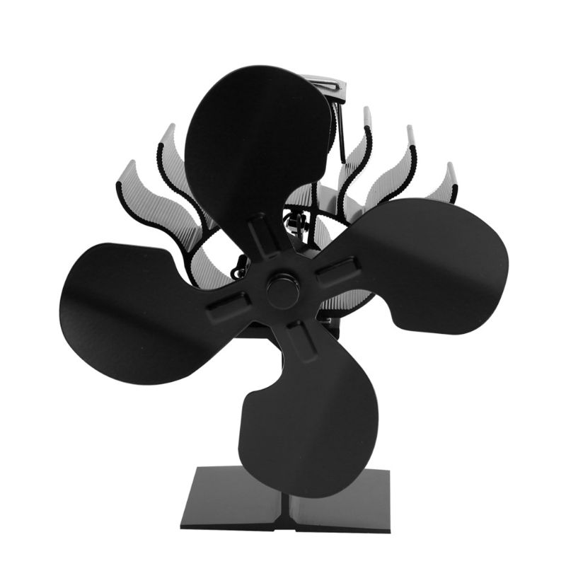 4- -blads varmedrevet brændeovnsblæser til brændeovnvarmere pejs miljøvenlige ventilatorer  w329