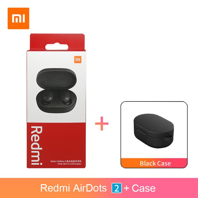 2020 brand new original Xiaomi Redmi Airdots 2 TWS auricolare senza fili di bluetooth 5.0 ricaricabile auricolare in-ear auricolare stereo: Redmi black