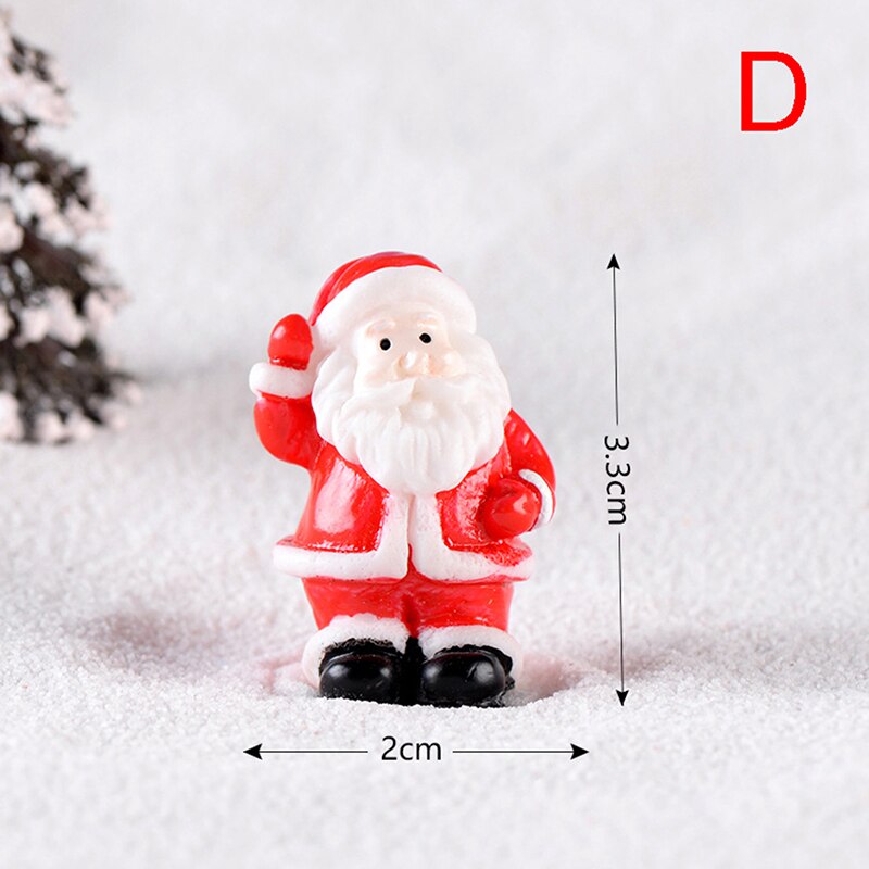 Mini Resin Christmas Decoration Santa Claus Snowman Tree Micro Landscape Model DIY Miniature Garden Figurines Home Decoration: D