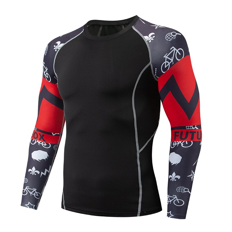 Outdoor Running Sports Long-Sleeved T-shirt Men's Breathable Moisture Absorption Quick Drying T-shirts: S / 01