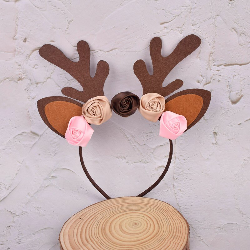 Christmas Deer Tutu Skirt +Headband for Girls Kids Deer Costume Baby Girl Deer Skirt Teen Child Outfits for Birthday 0-12Y