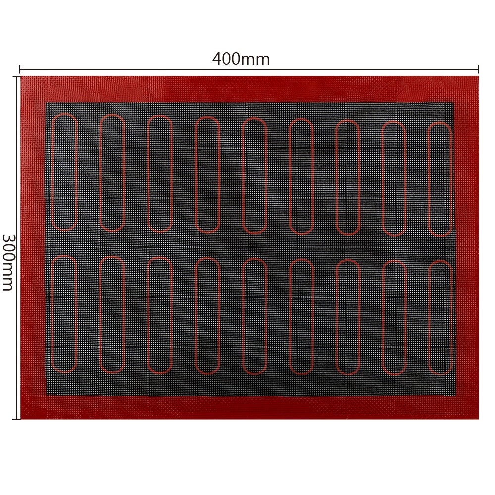 Hilife non-stick bagemåtte 40*30cm silikonemåtte ovnpladeforing til macaron cookie brød puff perforeret pad wienerbrød værktøj
