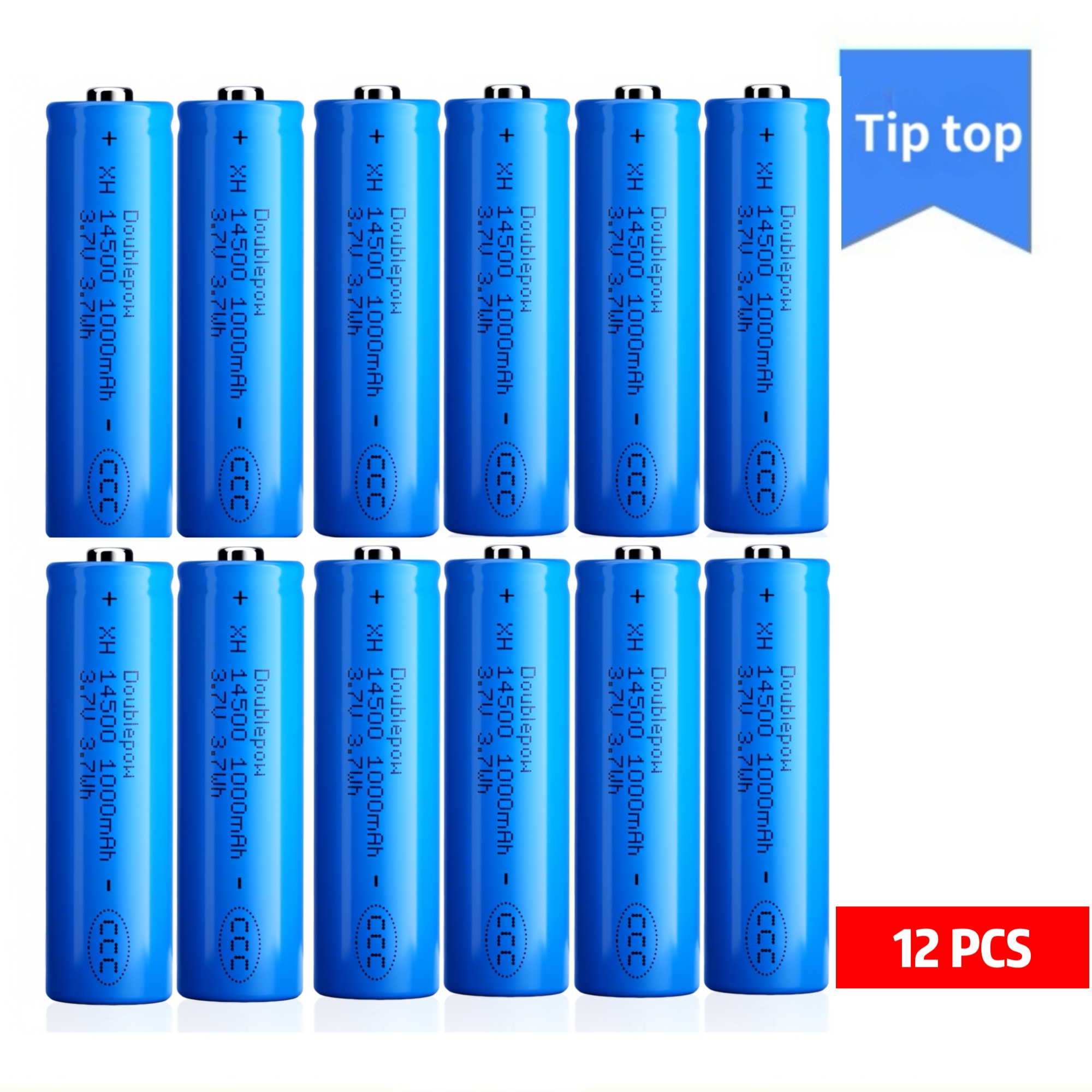Batería 14500, 3,7 V, 1000mAh, cargador recargable de litio para afeitadora, altavoz, dron, aspiradora, micrófono, reloj inteligente, Sensor de juguete: Champán