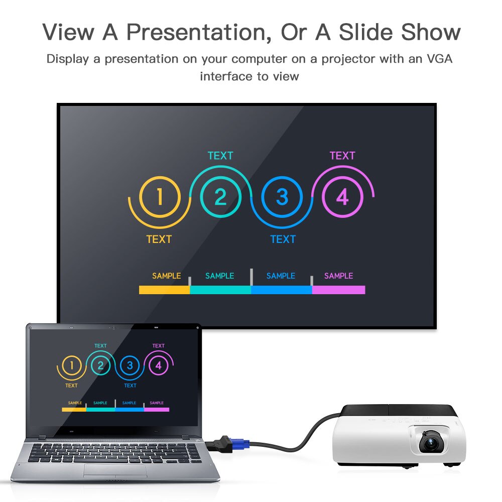 Dp Vga Converter Display Port Naar Vga Adapter Voor Hdtv Monitor Macbook Projector Pc Man-vrouw Display Port Kabel koord