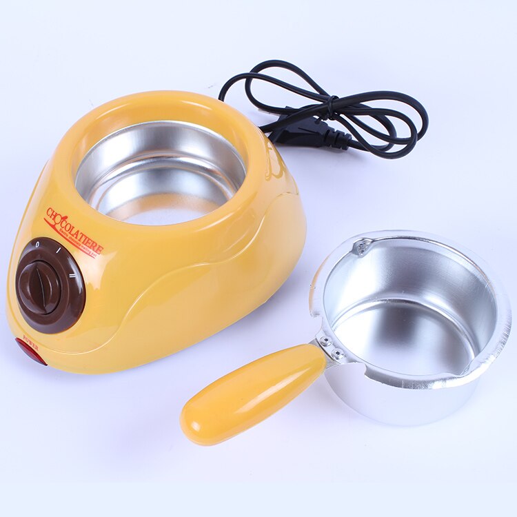 mini 220V różowy pojedynczy cylinder topienie czekolady piec maszyna robić topienia mydła topienie czekolady garnek dla domu: żółty