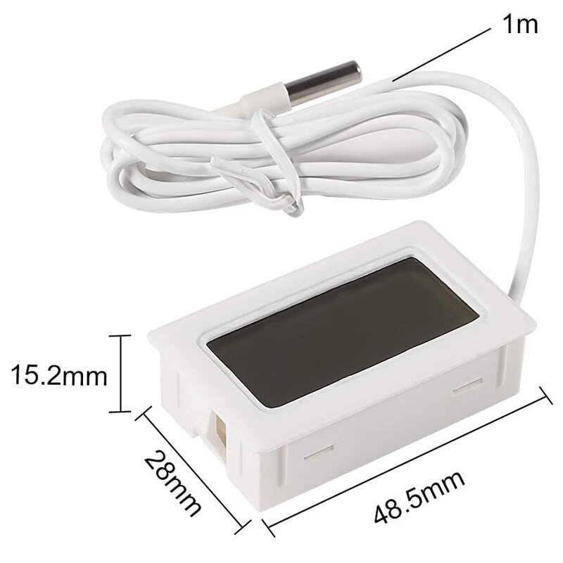 Mini Digital LCD Temperature Sensor Humidity Meter Thermometer Hygrometer Gauge Waterproof Fish Tank Temperature Measuring Tool