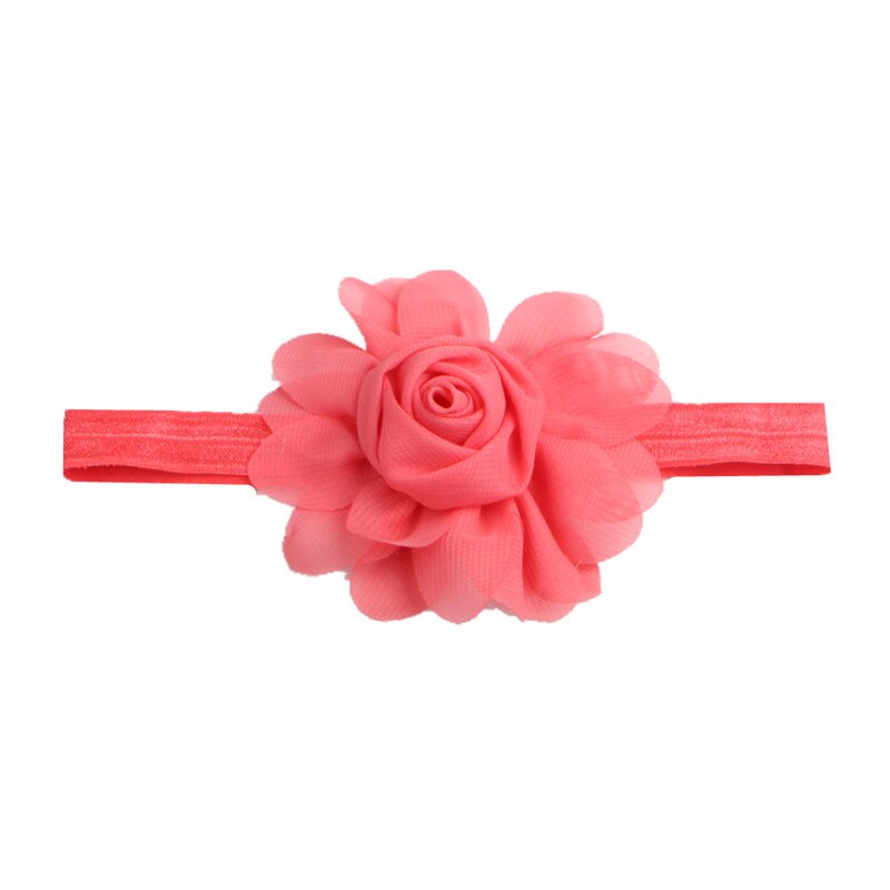 1pc einfarbig Baby mädchen haarband stirnband blume haar Band Rose Chiffon haarband freundlicher haar Band haar zubehör: Blau