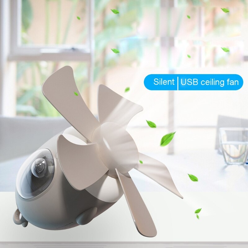 5V USB Ceiling Fan Smart App Control Timer LED Lamp 4 Speed Fan for Outdoor Bed School Dormitory and more 19QE