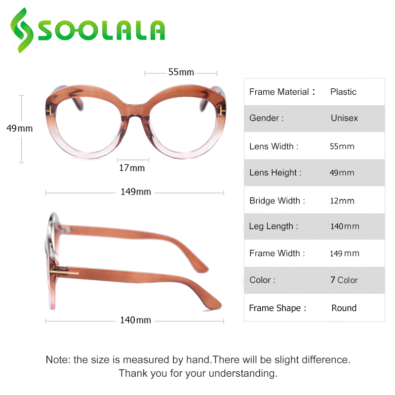 SOOLALA plastikowe okrągłe przezroczyste okulary optyczne rama kobiety kobieta 2021 przezroczyste klosze spektakl krótkowzroczność okulary korekcyjne
