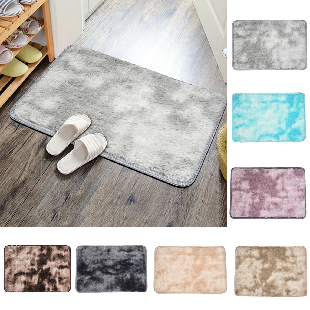 40*60cm Bath Mat Bathroom Carpet Rug Ultra Soft Shaggy Plush Bathroom Mat kitchen Door Floor tapis de bain Carpet Decor