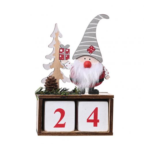 Julkalender god julpynt till hemmet xmas år jultomten dockor tomte dekor navidad: Grå