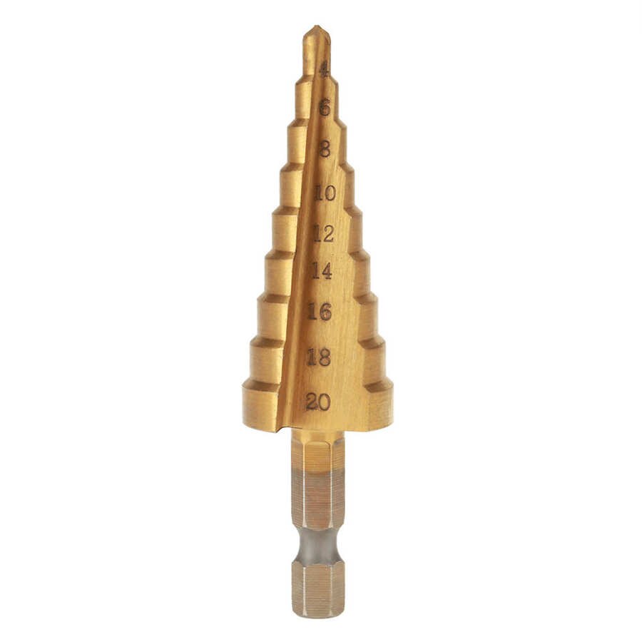 Hss stegplätering borr bit steg borr fler hål steg upp bit steg borr bit steg borr set steg borr för skärning: 4-20mm