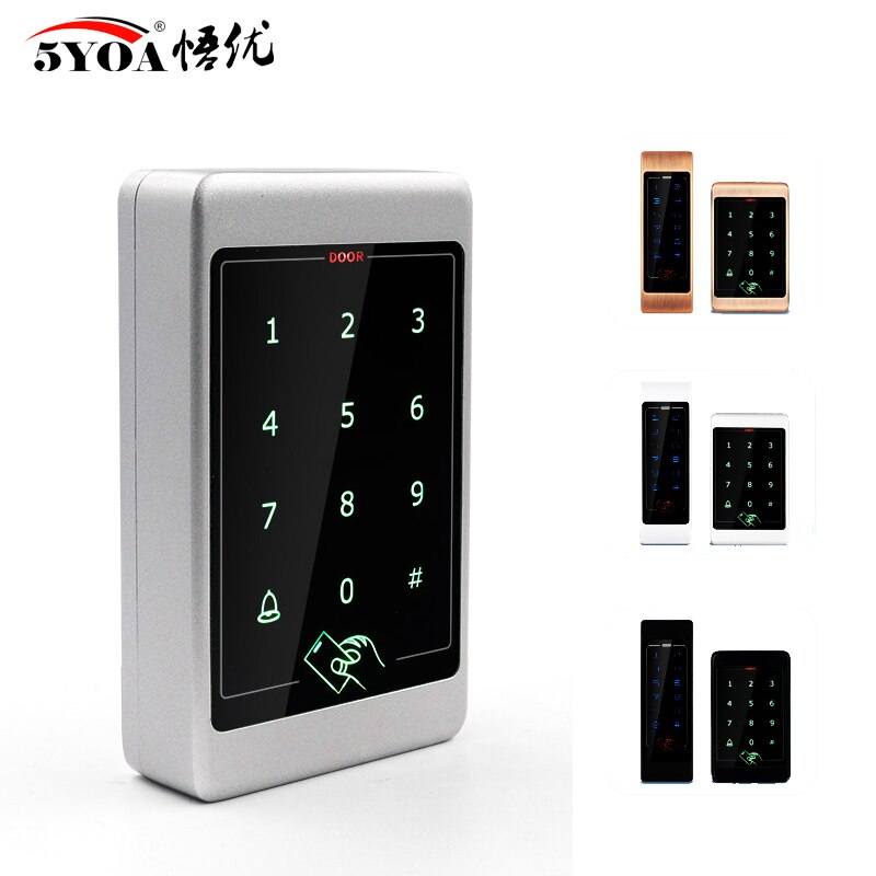 Metal Touch Access Control System RFID Keypad Electric Door Lock Magnetic Controller ID 125khz IC 13.56mhz