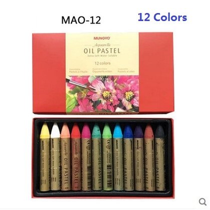 MUNGYO – peinture à dessin artistique, série MAO, pigment très lisse, soluble dans l&#39;eau, Pastel, 12/24 couleurs: 12  colors