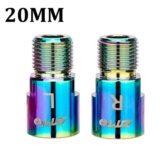 Distanziali per bulloni di prolunga del pedale della bicicletta 16MM/20MM accessori per manovella dell'asse di estensione del pedale della bici per accessori per pedali bici da strada MTB: 1 paio 20mm