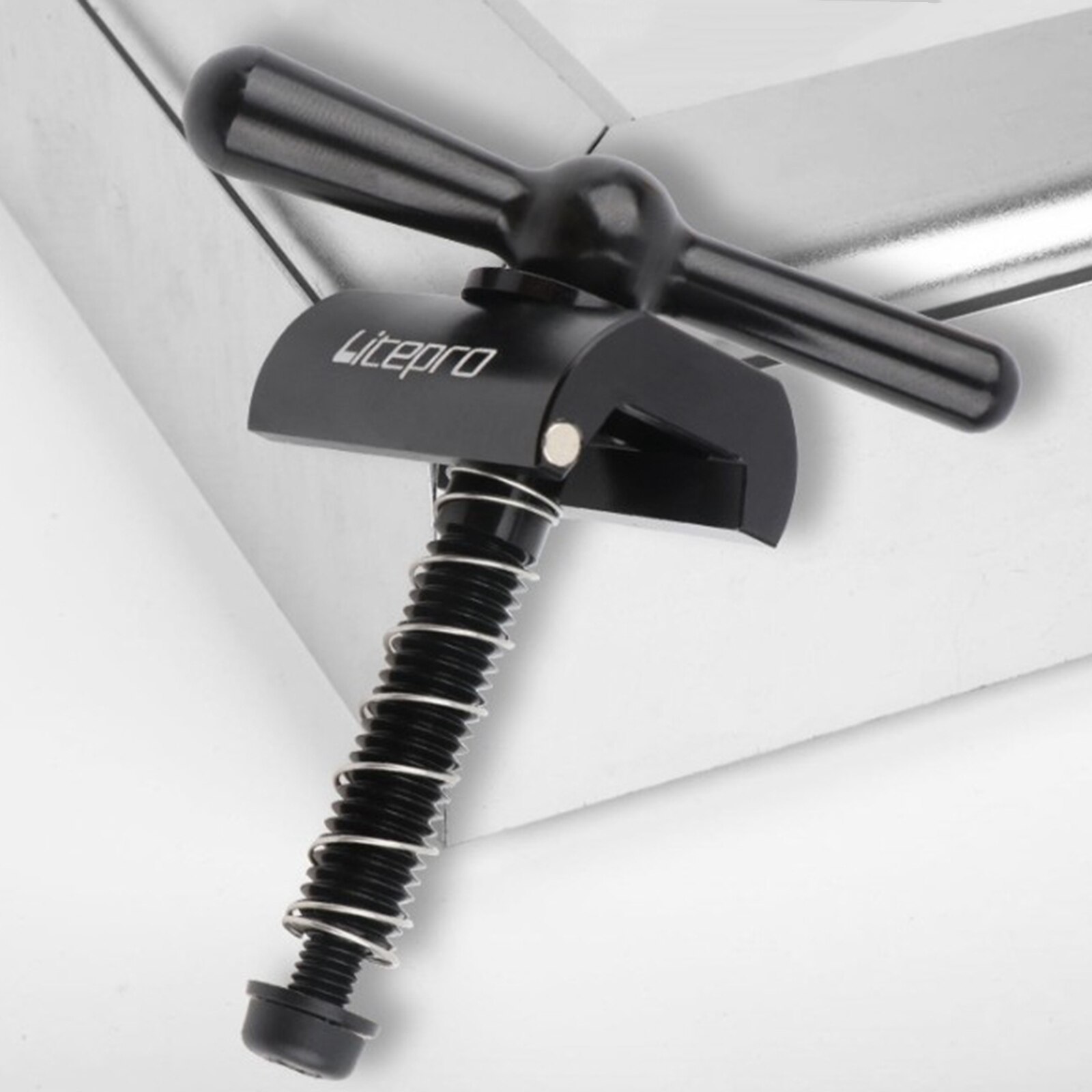 Bisagra magnética plegable para bicicleta, aleación de aluminio ligera de placa de sujeción, bloqueo de tubo de cabeza de bicicleta, hebilla de palanca, auriculares, Clip C