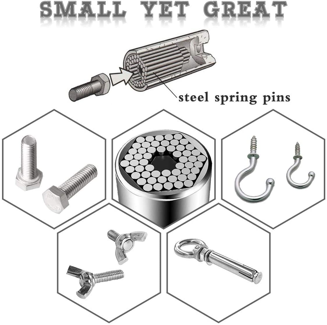 GOWKE 3Pcs Set Universal Socket Drill Adaptor Torque Wrench 7-19mm Socket Head Multifunctional Universal Sleeve