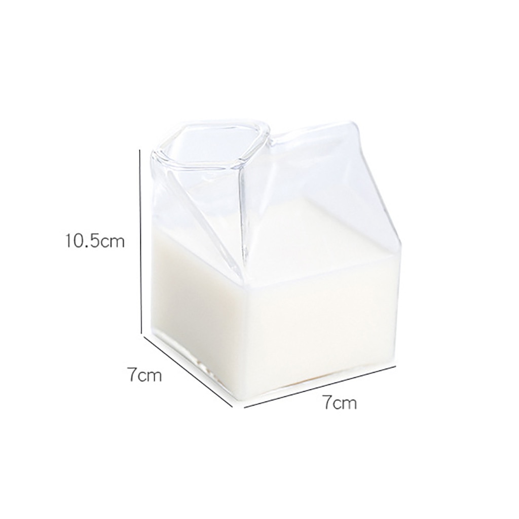 Sahneflasche aus glas, Mini-milchbecher mit Kar... – Grandado