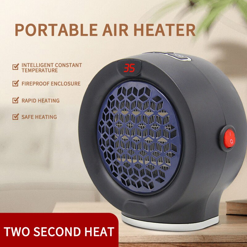 900W Electric Heater Mini Fan Heater Household Wall Handy Heating Stove Radiator Hand Warmer Machine For Winter EU/US/UK/AU Plug