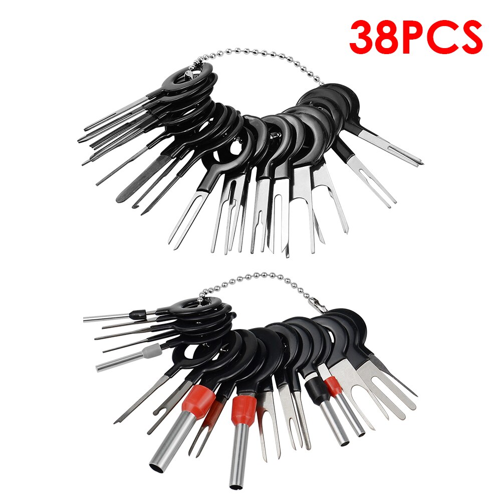 38pcs Car Terminal Removal Tool Electrical Wiring Crimp Connector Pin Extractor Kit Automobiles Terminal Repair Hand