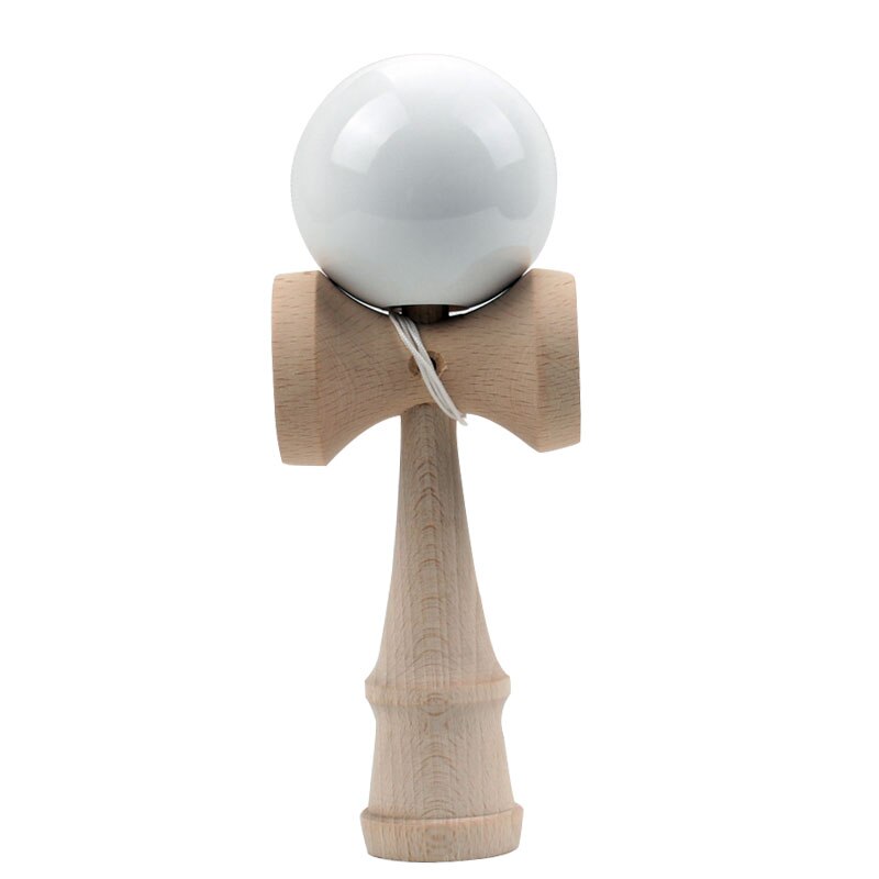 Kids Adult Kendama Wooden Toy 18CM PU Paint Crack Kendama Skillful Juggling Ball Traditional Game Toy Outdoor Sport: White