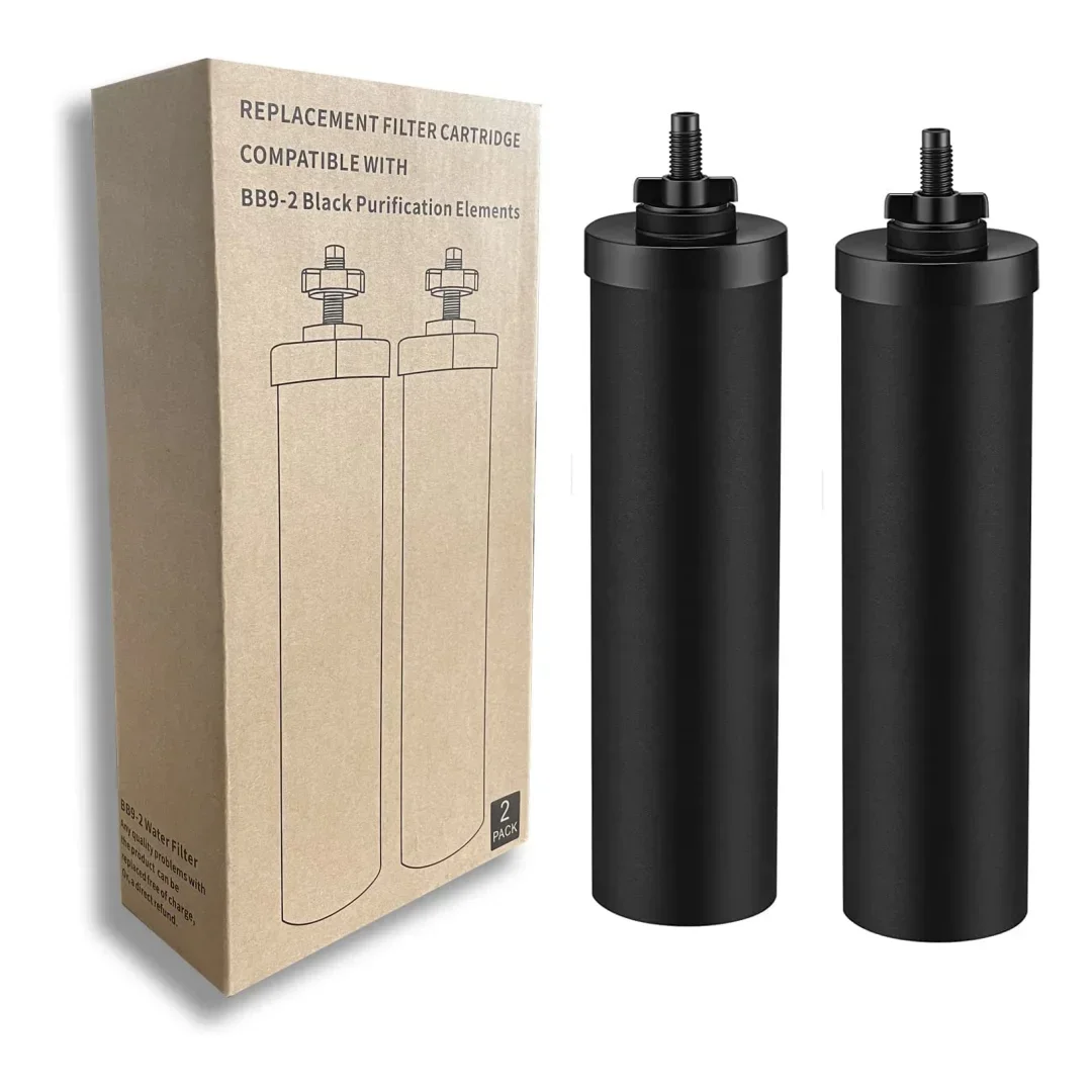 Vervanging 2 BB9-2 en 2 fluoride waterfilter PF-2, compatibel met het zwarte Berkey Gravity waterfiltersysteem: RED