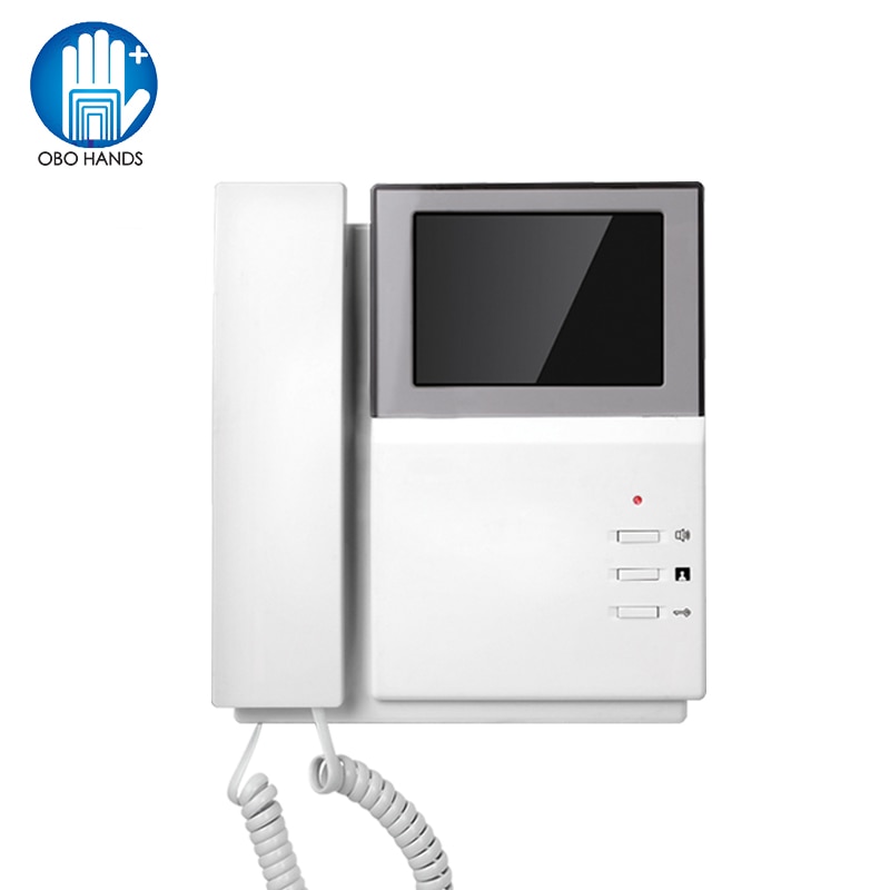 4.3 "Tft Kleur Video Deurtelefoon Intercom Systeem Video Deurbel Indoor Monitor Unit Met 25 Ringtone Voor Home Appartement veilig V43