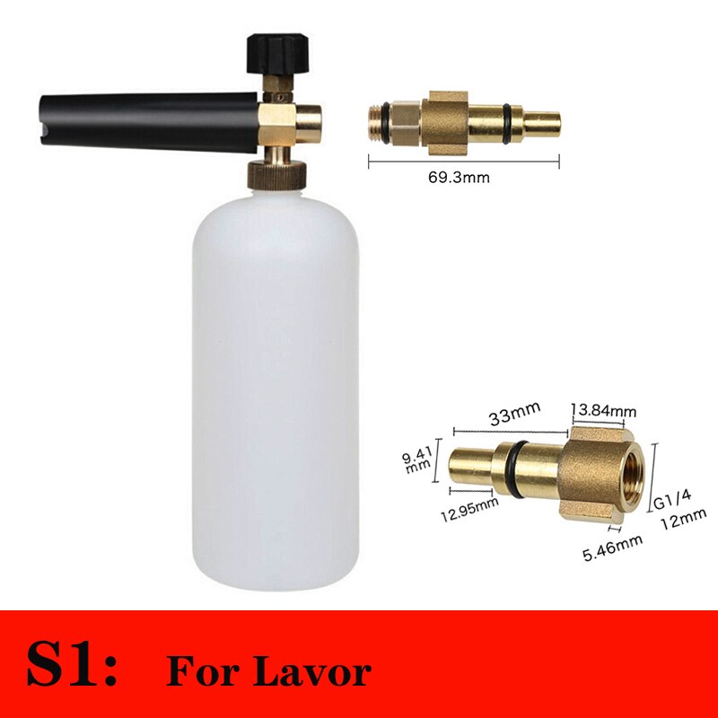 High Pressure Snow Foam Lance for Karcher K Series Soap Foamer Adjustable Foam Nozzle Foam Generator Car Washer: S1