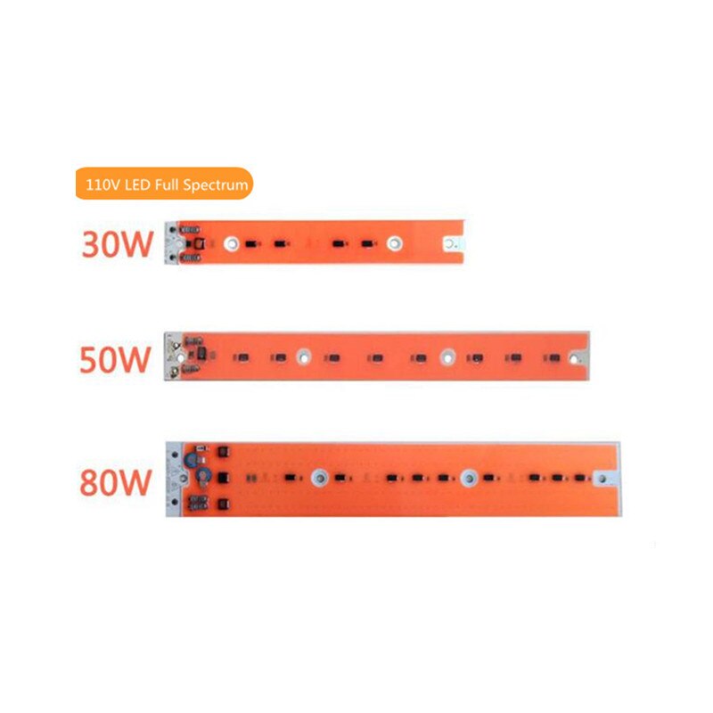 30W 50W 80W LED cob chip AC220V/110V COB Floodlight full spectrum plant growth module LED Lamp pure/ warm 5pcs