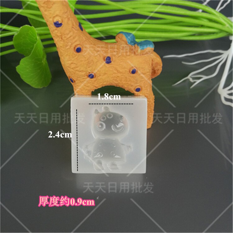 Aniaml bjørn kanin gris silikone form kage dekoration slik forme polymer ler håndværk epoxy harpiks vedhæng smykker fremstilling: 3602