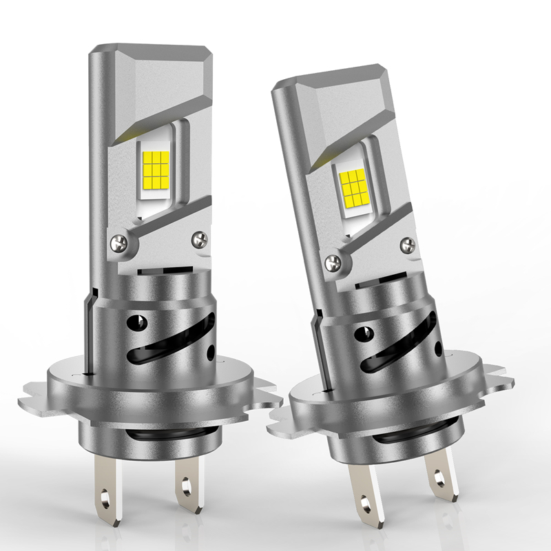 H1 H7 LED-koplampen CANBUS-verlichting Minilamp 1:1 formaat draadloze H1 H7-mistlamp met ventilator Auto LED Plug & Play 6000K 12V: groen