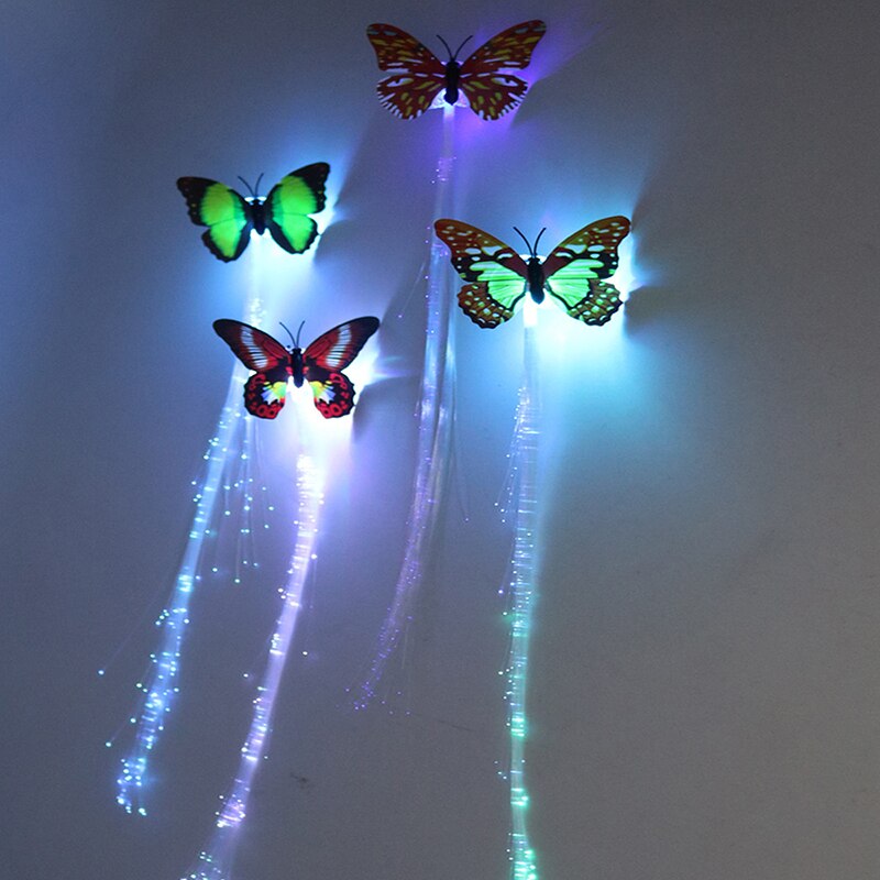 1pcs Colorful butterfly light braids / luminous hair braids/luminous toys/baby toys for children/toy