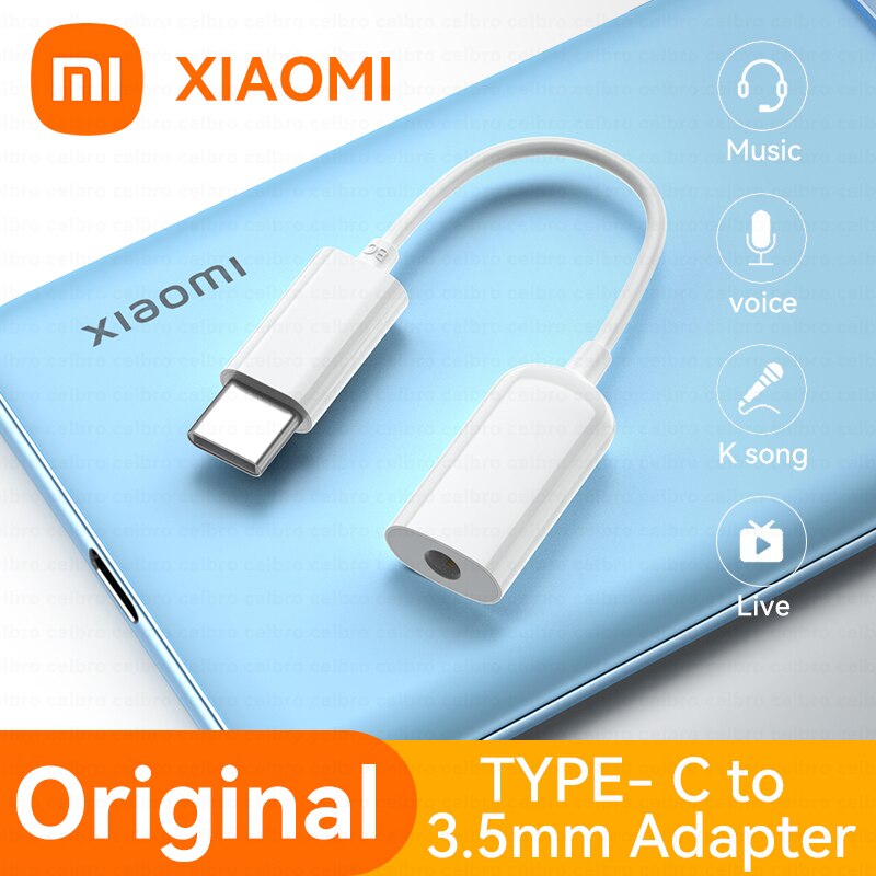 Oryginalny rodzaj Usb C robić 3.5mm Jacek kabel adaptera audio Aux dla Xiaomi Mi 12 11 9 zawodowiec Redmi K40 Podkładka 5 słuchawki konwerter Dac Tipo