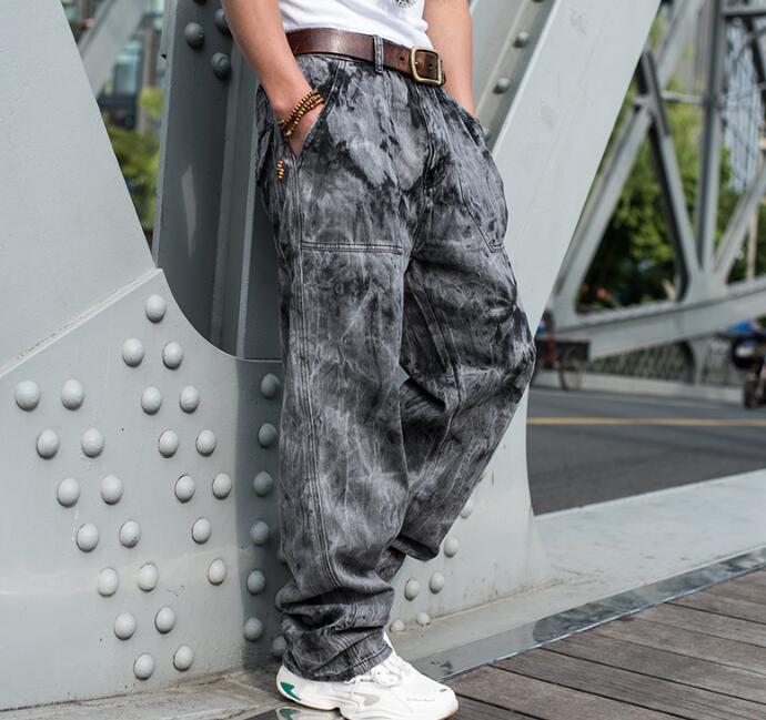 Autumn Winter Style Hip Hop Baggy Jeans Mens Denim Hip hop Loose Pants Rap Jeans For Boy Rapper Plus size 30-46