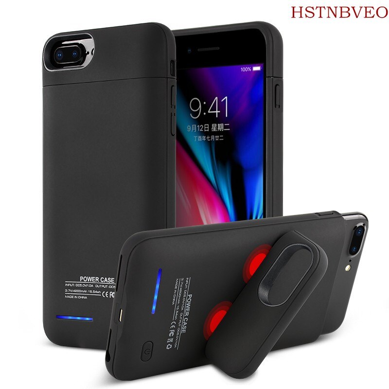 Ultra Dunne Magnetische Acculader Case Voor Iphone 6 7 8 Plus Externe Power Bank Opladen Cover Voor Iphone 7 8 Batterij Case