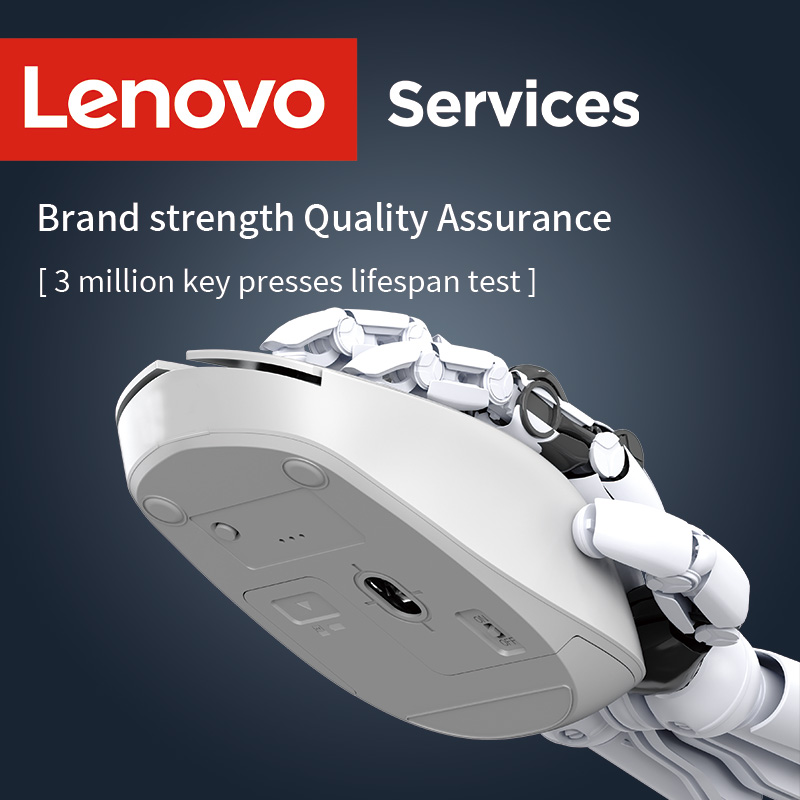 Lenovo kabellos Maus Geschäft Sekretariat Leise Maus Ergonomisches , kompatibel mit mehreren Plattformen, 2,4-g-Verbindung, 1,5-V-Trockenbatterie-Stromversorgung, Produkt inklusive Batterien